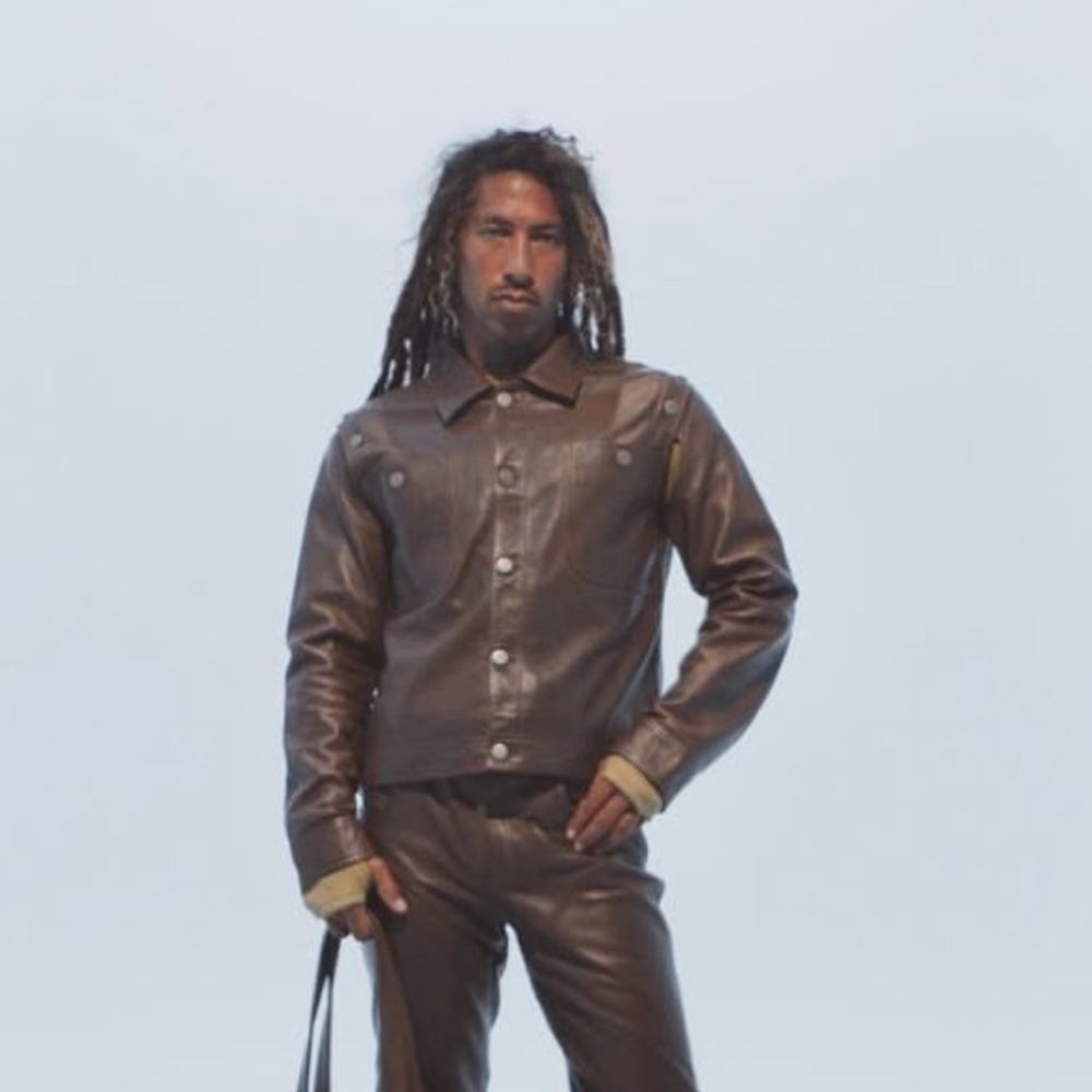 Telfar x Wilson’s Leather Size L Sold-out Limited Stock Chocolate Leather Jacket